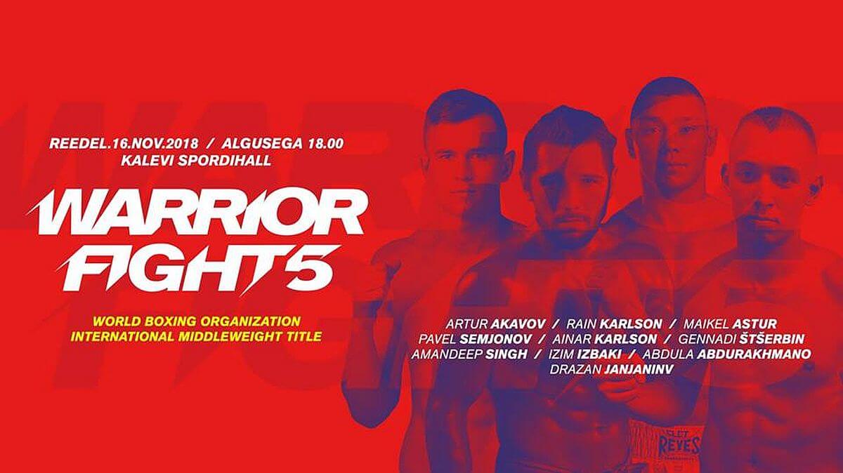 Warrior Fight 5: WBO ja WBA matšid jäävad ära