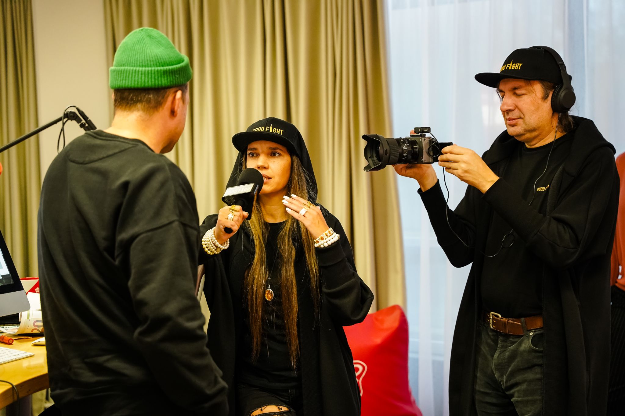 Jürgen Pärnsalu, Monika Kuzmna ja Virko Veskoja. Foto: GoodFight, Evelin Kruus