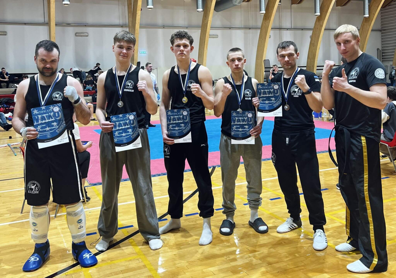 Raimo Aun, Daniil Krongolm, Märt Savimägi, Mikk Alajõe, Raivo Sahku, Alo Veenpere (treener)