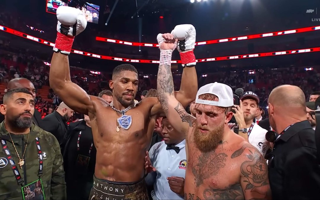 Anthony Joshua vs Jake Paul – endine maailmameister alistas Pauli kaheksandas raundis