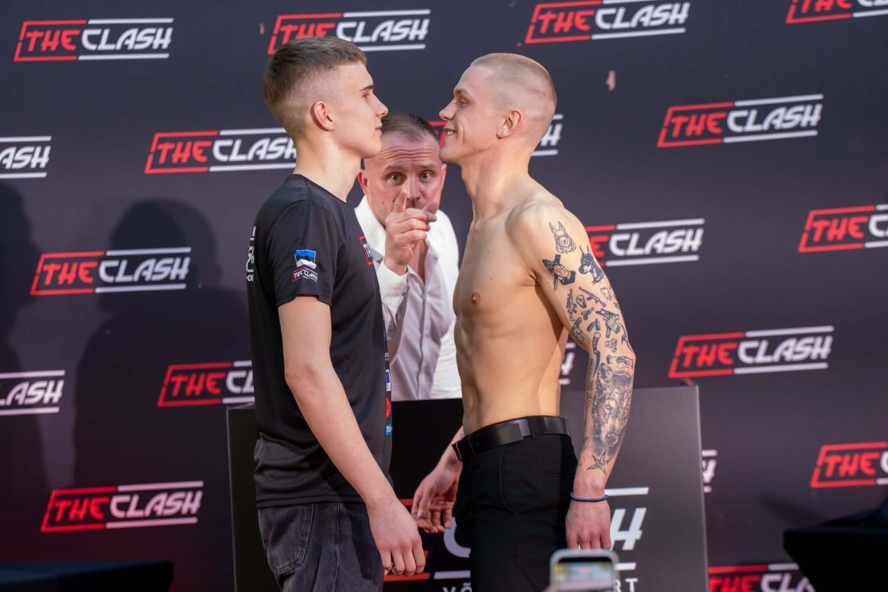 GALERII JA VIDEOD I The Clash 4 eelõhtu: pinged laes, sportlased kaalutud ja tervad sõnavahetused peetud The Clash 4 pressikonverents (Foto Ave Pärn)