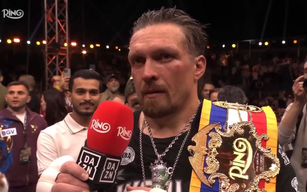Usyk pärast võitu Verhoeveni üle: pühendan selle võidu Ukraina inimestele ja sõduritele