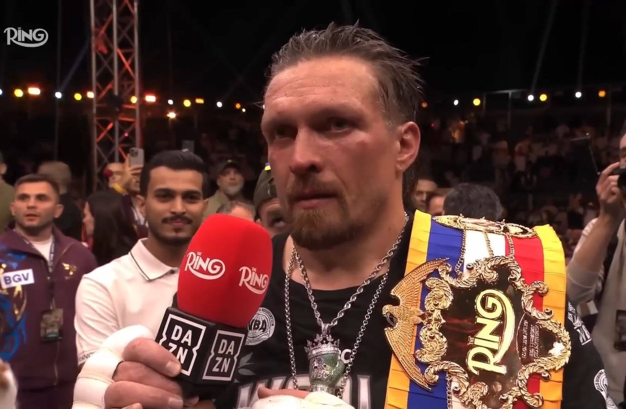 Usyk pärast võitu Verhoeveni üle: pühendan selle võidu Ukraina inimestele ja sõduritele Oleksandr Usyk (Foto ekraanitõmmis)
